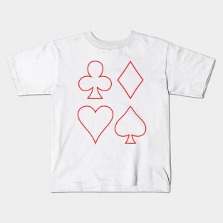 The Four French Suits Shape Kids T-Shirt